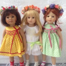 Девочки в веночках,  куклы от H. Plusczok