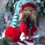 Комплект для кукол ростом около 16 см "Рождественский Гном 2"