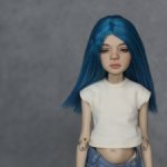 Парик из альпаки сури для ptichka art dolls