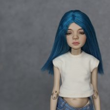 Парик из альпаки сури для ptichka art dolls