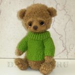 Малыш Тедди, игрушка вязанная спицами