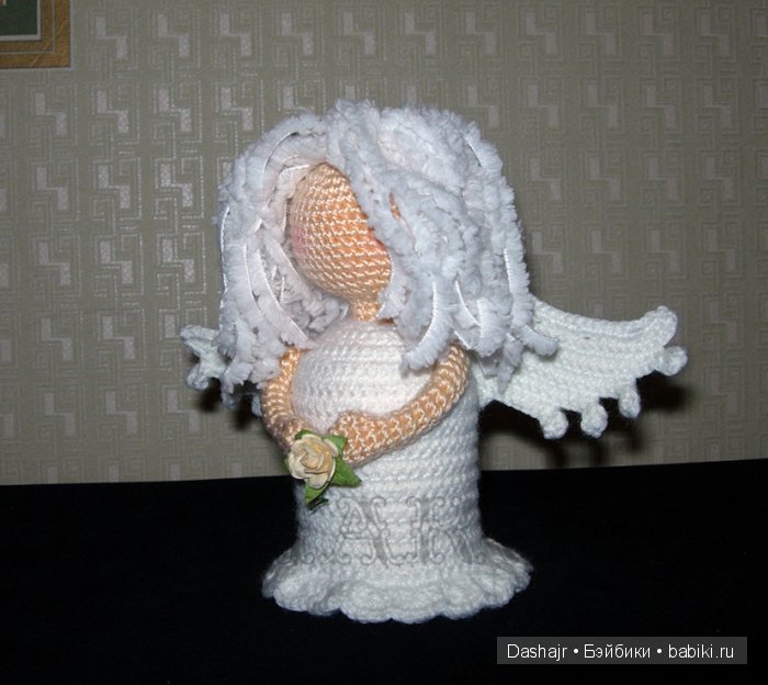 Ангелочек, игрушка вязанная крючком (фото 3)