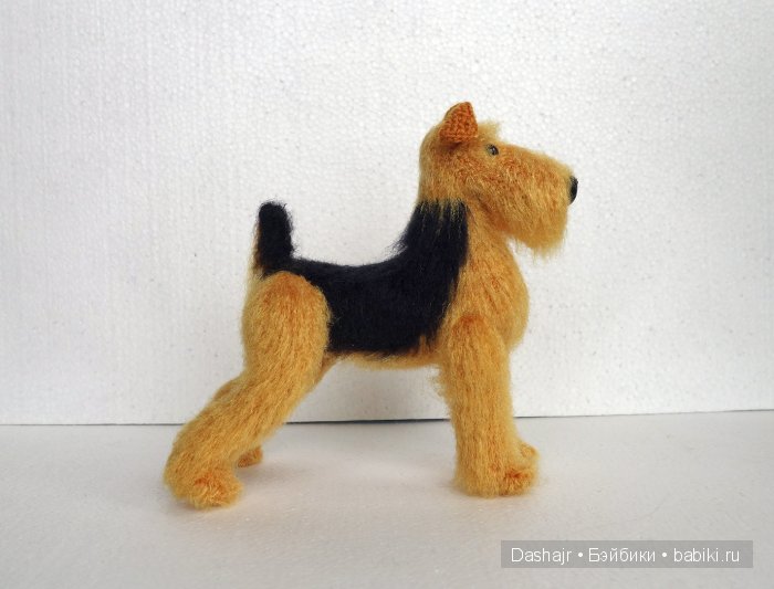 Эрдельтетьер, игрушка вязанная крючком (фото 6)
