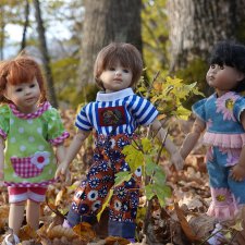 Осенняя прогулка маленьких плюшечек