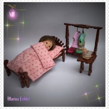 Спальный гарнитур для пупсика Paola Reina