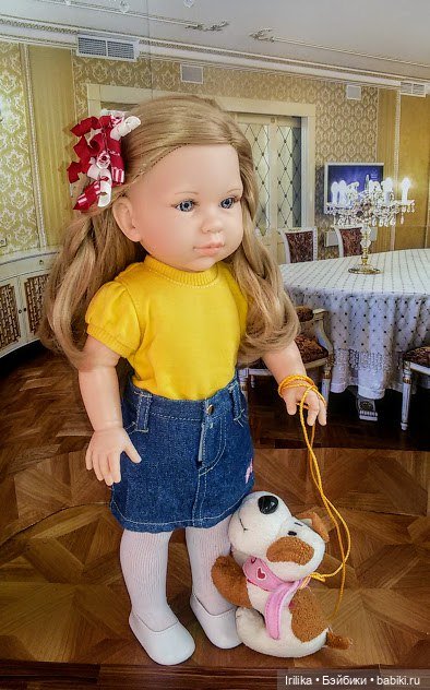 Светочка идет гулять с Бобиком. Кукла Одри Сой Ту (фото 3)