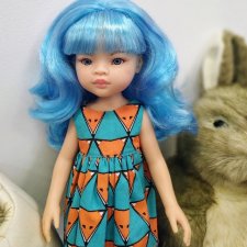 Лиу с голубыми волосами