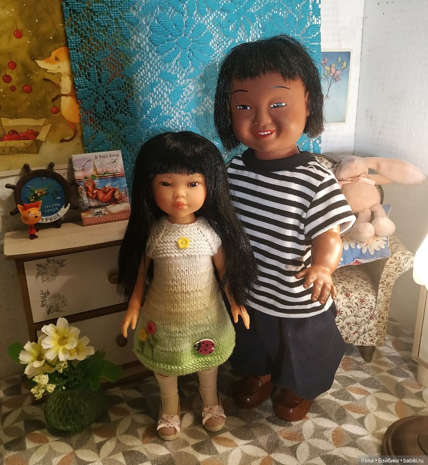 Две винтажные куклы и книга "Дикая собака Динго" (фото 8)