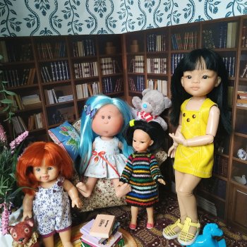 Домашняя библиотека у кукол