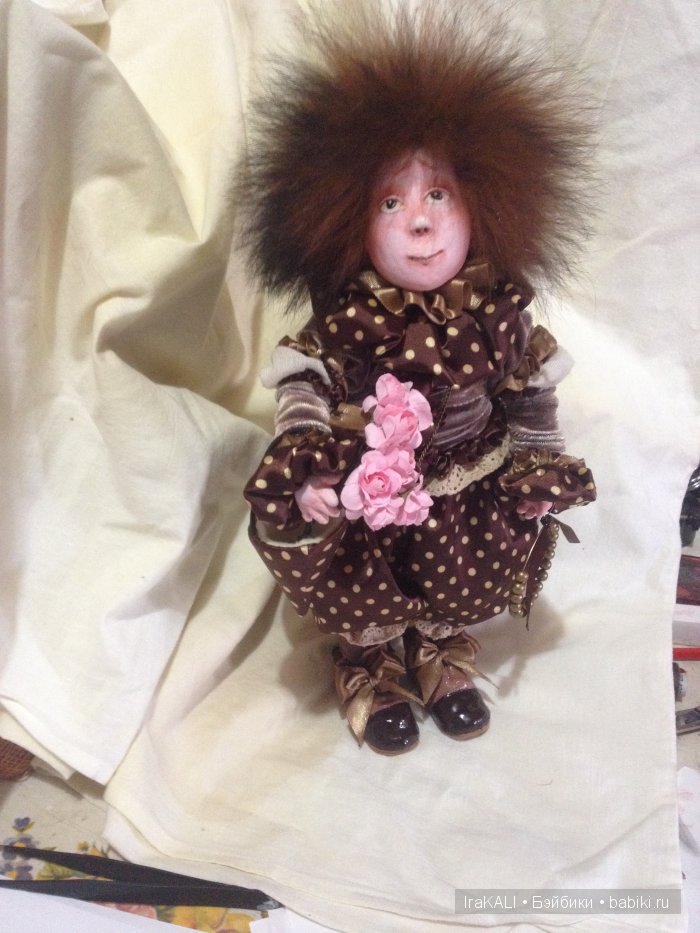 Влюбленный Лялик, авторская кукла, грунтованный текстиль