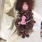 Влюбленный Лялик, авторская кукла, грунтованный текстиль