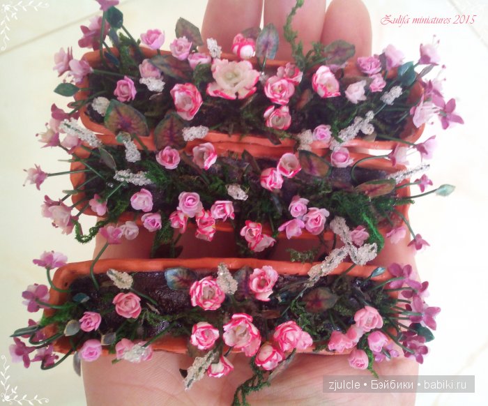 Цветы... солнце... лето.... море. Цветочная миниатюра для кукол (фото 2)