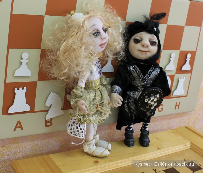Авторская кукла Мечтательница - белая пешка (фото 7)