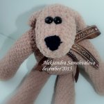 Кофейный песик и два повторчика. Игрушки вязанные крючком