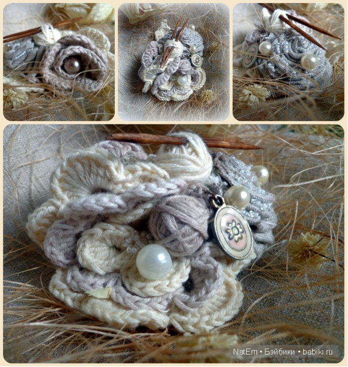 Моя авторская серия комплектов (брошь и серьги) в стиле бохо (фото 6)