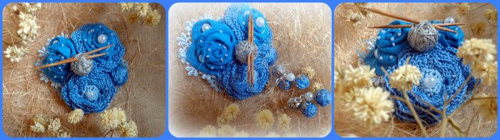 Моя авторская серия комплектов (брошь и серьги) в стиле бохо (фото 2)