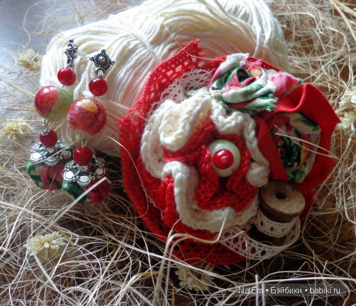 Моя авторская серия комплектов (брошь и серьги) в стиле бохо