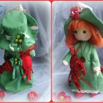 Фантазийная текстильная кукла Рак из коллекции Знаки Зодиака