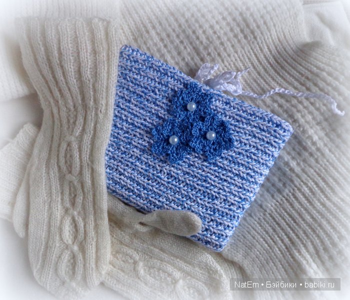 Теплый вязаный блокнотик "Зимняя сказка"