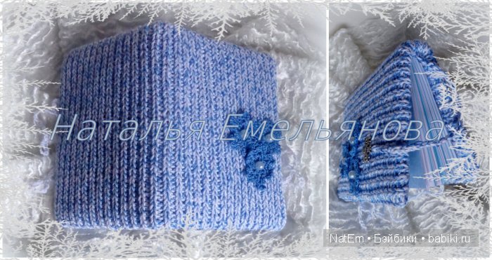 Теплый вязаный блокнотик "Зимняя сказка" (фото 5)