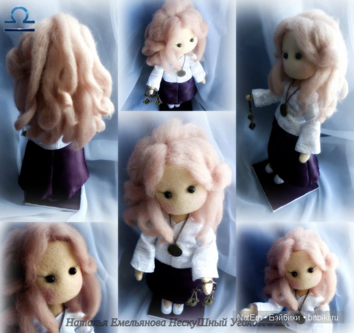 ВЕСЫ - фантазийная текстильная кукла из коллекции ЗНАКИ ЗОДИАКА (фото 4)