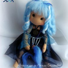 Водолеечка - авторская фантазийная кукла из коллекции знаки зодиака