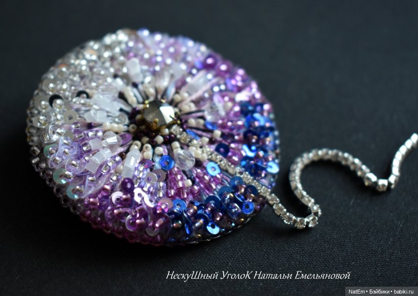 Брошь "Одуванчик" — Вышивка крестиком (фото 2)