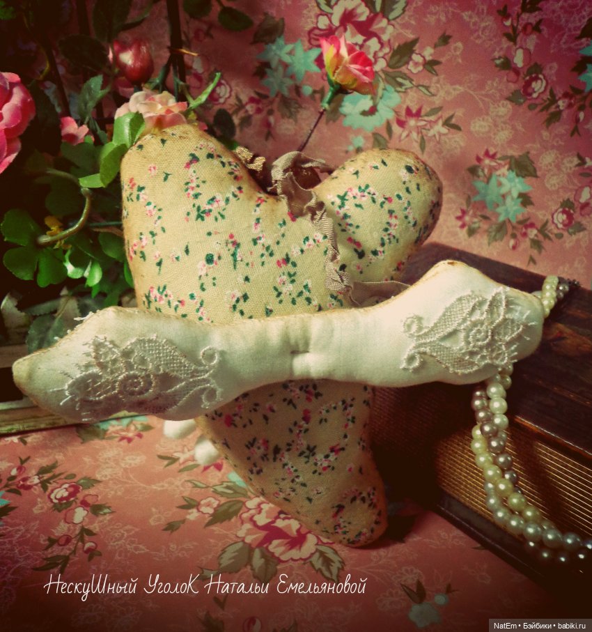 Кукольные сердечки — Текстильные игрушки и примитивы: кофейные (фото 5)