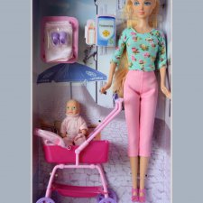 Кукла Defa Lucy с коляской и младенцем