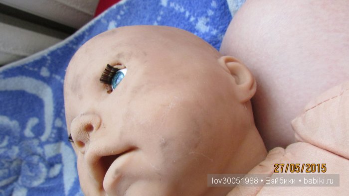 Пятна на лице у куклы (материал ризина) не могу отмыть (фото 6)