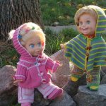Мои очаровательные Galoob Baby Face Алиса (молд Синтия) и Василиса (Натали) 2013 год