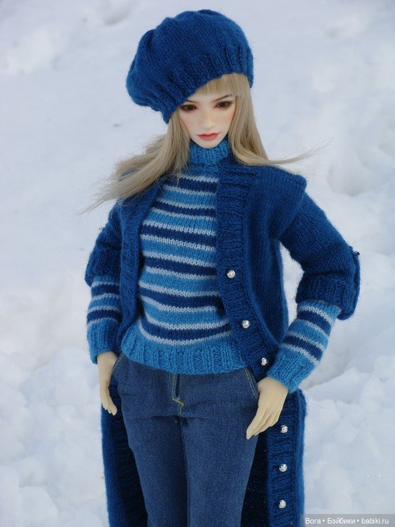 Iplehouse F.I.D. Vanessa - вязанная одежда, зима 2021 г. - комплект "Цвет льда" (фото 4)