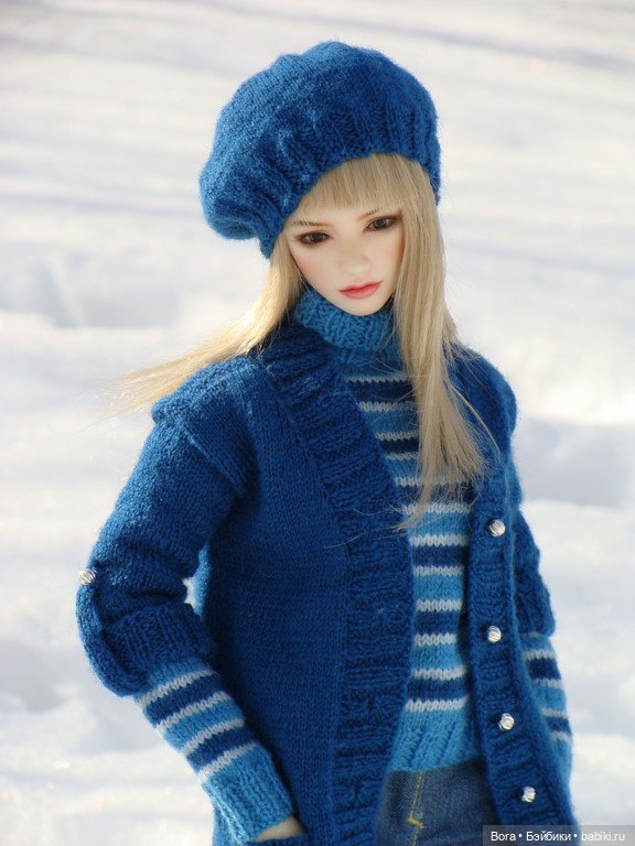 Iplehouse F.I.D. Vanessa - вязанная одежда, зима 2021 г. - комплект "Цвет льда" (фото 3)