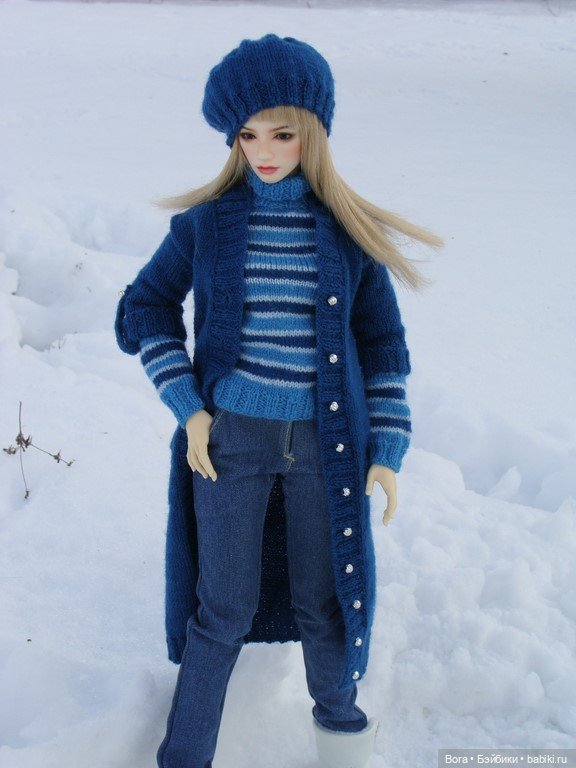Iplehouse F.I.D. Vanessa - вязанная одежда, зима 2021 г. - комплект "Цвет льда" (фото 5)