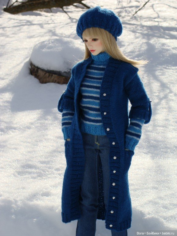 Iplehouse F.I.D. Vanessa - вязанная одежда, зима 2021 г. - комплект "Цвет льда" (фото 2)