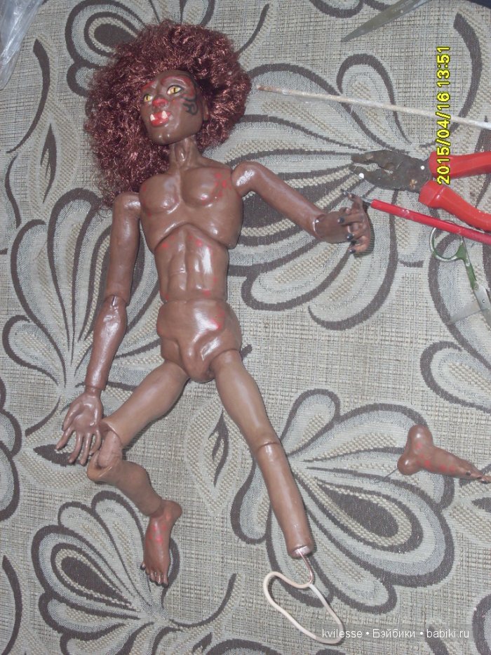 Орк. Шарнирная авторская кукла (фото 3)