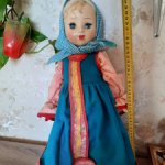 Кукла СССР,опилочная Настенька.