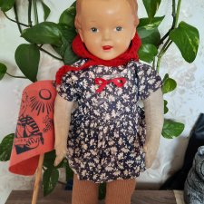 Кукла СССР артель бюст целлоулоид клеймо