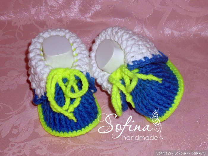 Вяжем пинетки ботиночки для кукол крючком