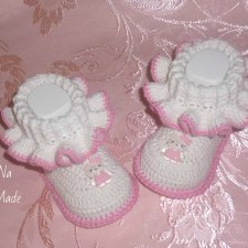 Пинетки с рюшами крючком