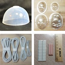 БЖД полезности: резинки, маски, силиконовые шапочки, липучка для глаз, крючки