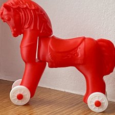 Конь-Огонь, лошадка-каталка мини из СССР.