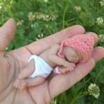 Знакомьтесь, авторская кукла Ева 8 см. ООАК Вихаревой Виктории