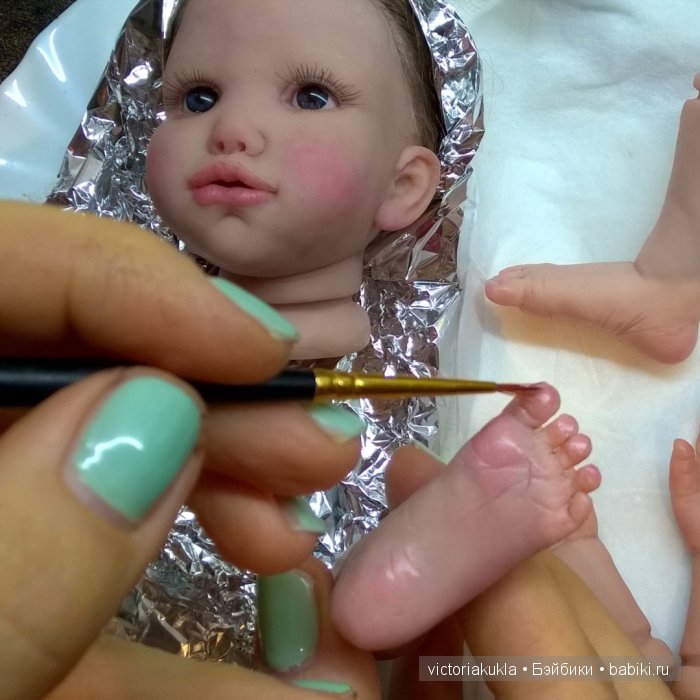 Всем привет! Моя новая малышка "Зайка Ми" 11 см и немного об авторской куколке на выставку (фото 9)