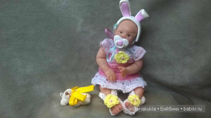 Всем привет! Моя новая малышка "Зайка Ми" 11 см и немного об авторской куколке на выставку (фото 6)