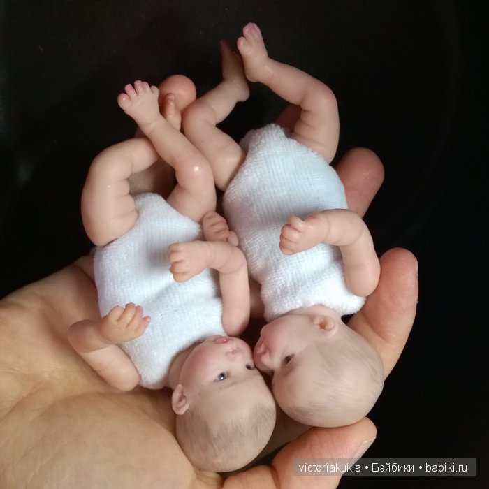 Авторские куклы "Двойня" 12 см by V/Vihareva-Pechenkina (фото 6)