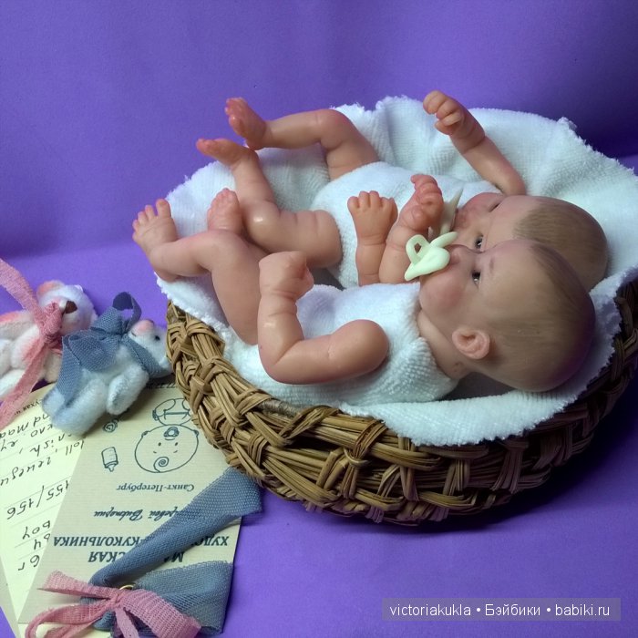Авторские куклы "Двойня" 12 см by V/Vihareva-Pechenkina (фото 4)