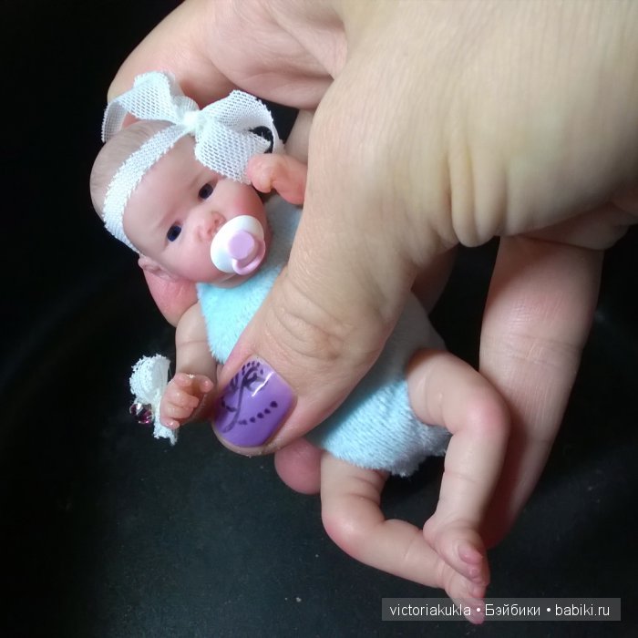 Мои крохотные 64 грамма by V.Vihareva-Pechenkina. Авторская кукла ручной работы (фото 2)