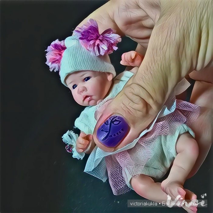 Мои крохотные 64 грамма by V.Vihareva-Pechenkina. Авторская кукла ручной работы (фото 7)