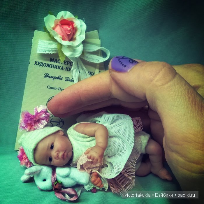 Мои крохотные 64 грамма by V.Vihareva-Pechenkina. Авторская кукла ручной работы (фото 5)